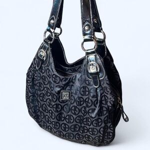 Y2K Black Monogram Shoulder Bag by Giani Bernini!